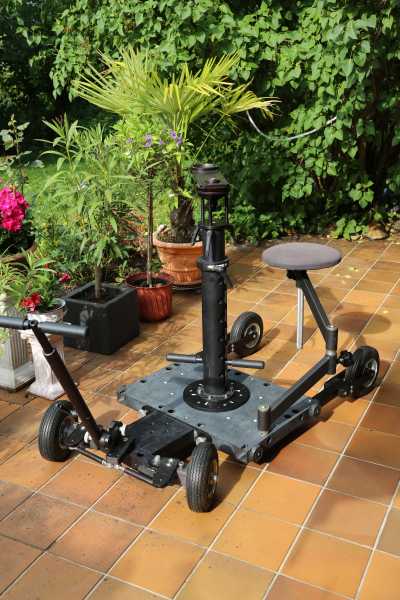 Kamera Dolly 4-Rad, Gebraucht, Dolly auf Gummi-Luftreifen